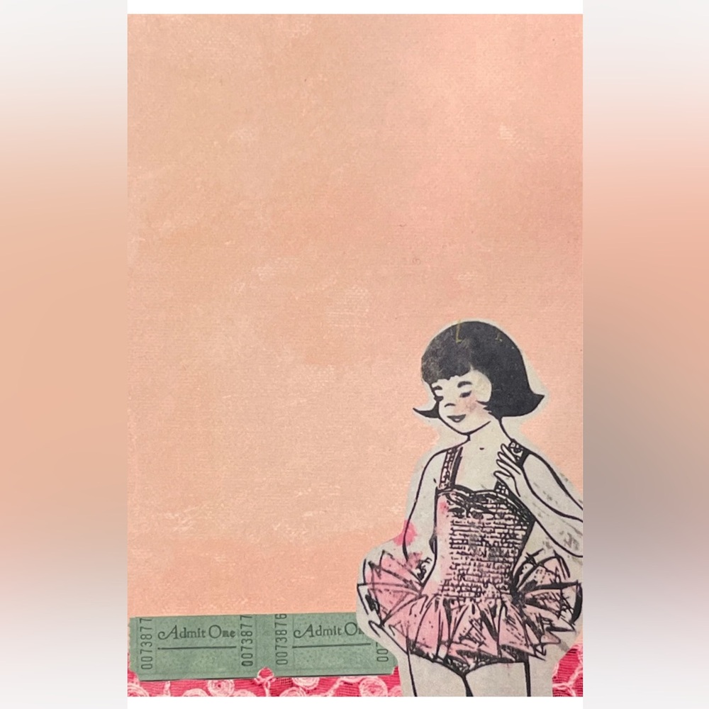 Retro Ballerina Girl - Mini Pads of Paper Set